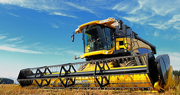 Combine in a Field